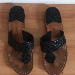 Jack Rogers Patent Leather Palm Beach Navajo